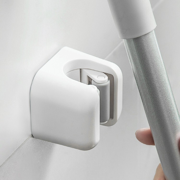 パンチフリーモップラック壁掛けクリップ浴室トイレ収納壁掛け収納バヨネットアーティファクト|undefined