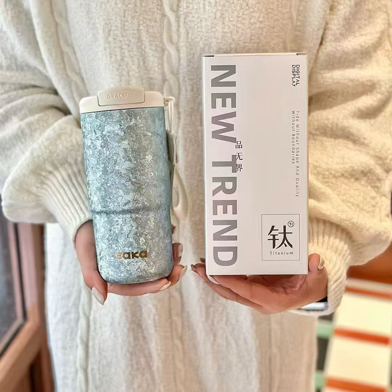 新型純チタンコーヒーカップ保温ダブル飲料カップ随行高颜値携帯車載ギフトボックス包装カスタムロゴ|undefined