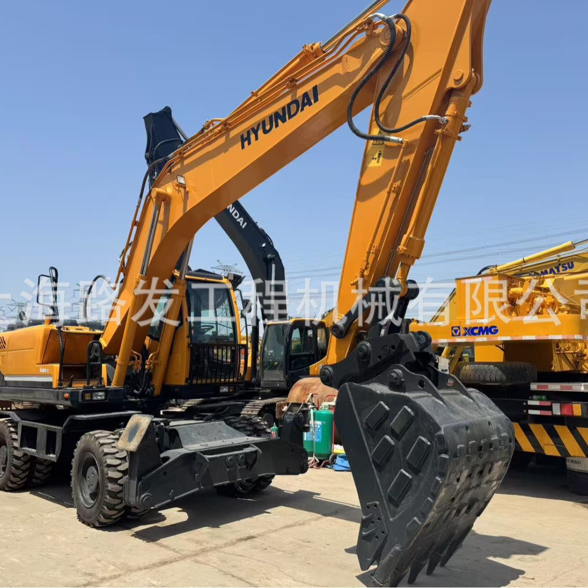 Exportación de comercio exterior de segunda mano Hyundai 210W - 9 excavadoras de ruedas para la venta