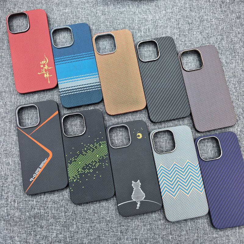 Suitable for Apple 16Promax Kevlar Magnetic Phone Case Iphone16Pm Aramid Carbon Fiber Hard Case