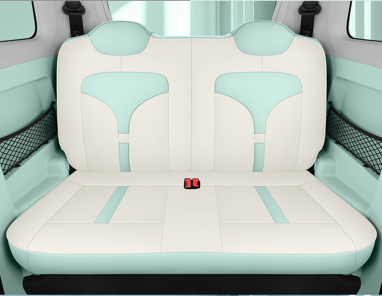 New Car Special Cartoon Cute Blue Powder Know Bean Rainbow Girl Full Leather Car Cushion for Four Seasons