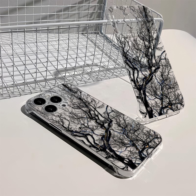 Vollbild-Handyhülle mit Dead Branches-Motiv, geeignet für iPhone 17, Borderless 15, Ultrathin 14, Simple Expression 12,_voghion.com