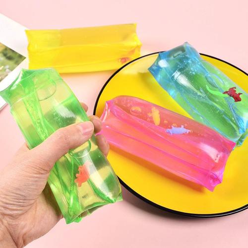 Can't Catch Water Snake Water Bag Creative Tricky Children's Cartoon Transparent Glitter Powder Decompression Vent Toy Pinch Fun Wholesale