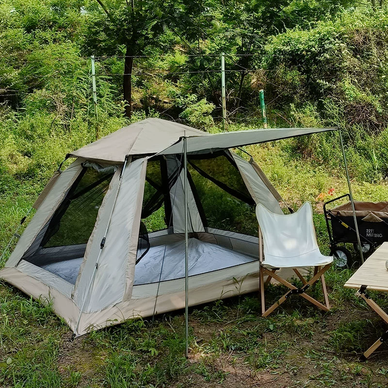 Travel tent for camping, handheld folding automatic canopy, 2 in 1