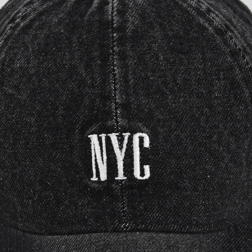 NYC Washed Cowboy Embroidered Baseball Duck Tongue Made of Old Sun visor Curved brim Hat_voghion.com