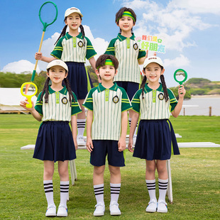 Kindergarten Uniforms, Summer Class Uniforms, Primary School Students' Summer Uniforms, Children's Short-Sleeved Graduation Photos, Children's Day Performances