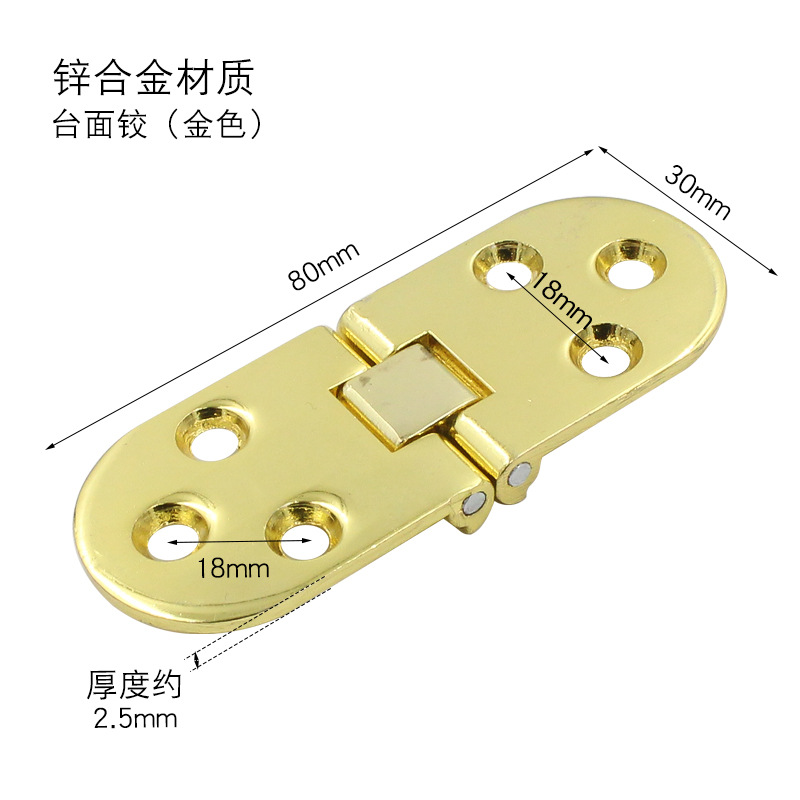 Aleación bisagra semicírculo aleta de acero inoxidable oculta bisagra de la puerta plegable aleación 180 grados plegable Mesa Redonda