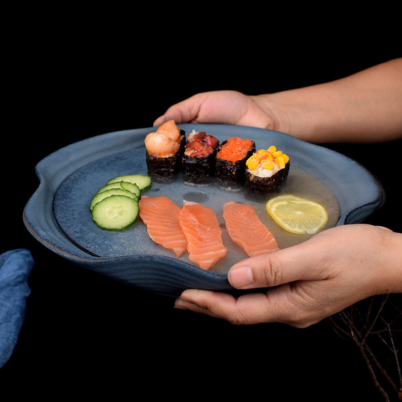 Salmon, seafood, Japanese cuisine, tuna sashimi platter, high-end fish platter, ice platter, hotel and restaurant tableware Salmon, seafood, Japanese cuisine, tuna sashimi platter, high-end fish platter, ice platter, hotel and restaurant tableware