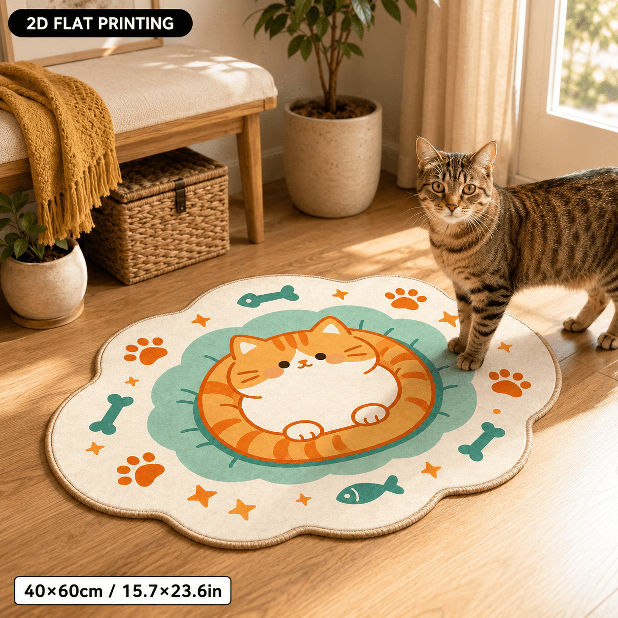 Cute Piggy Imitation Cashmere Floor Mat, Adorable Animal Bedroom Cooling Foot Mat, Bathroom Toilet Absorbent Mat TEMU