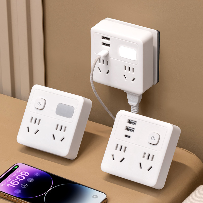 Type 86 Extension Socket Conversion Plug Multi-Function One-To-Multi-Socket Panel Converter Without Wire Plug-In Wireless