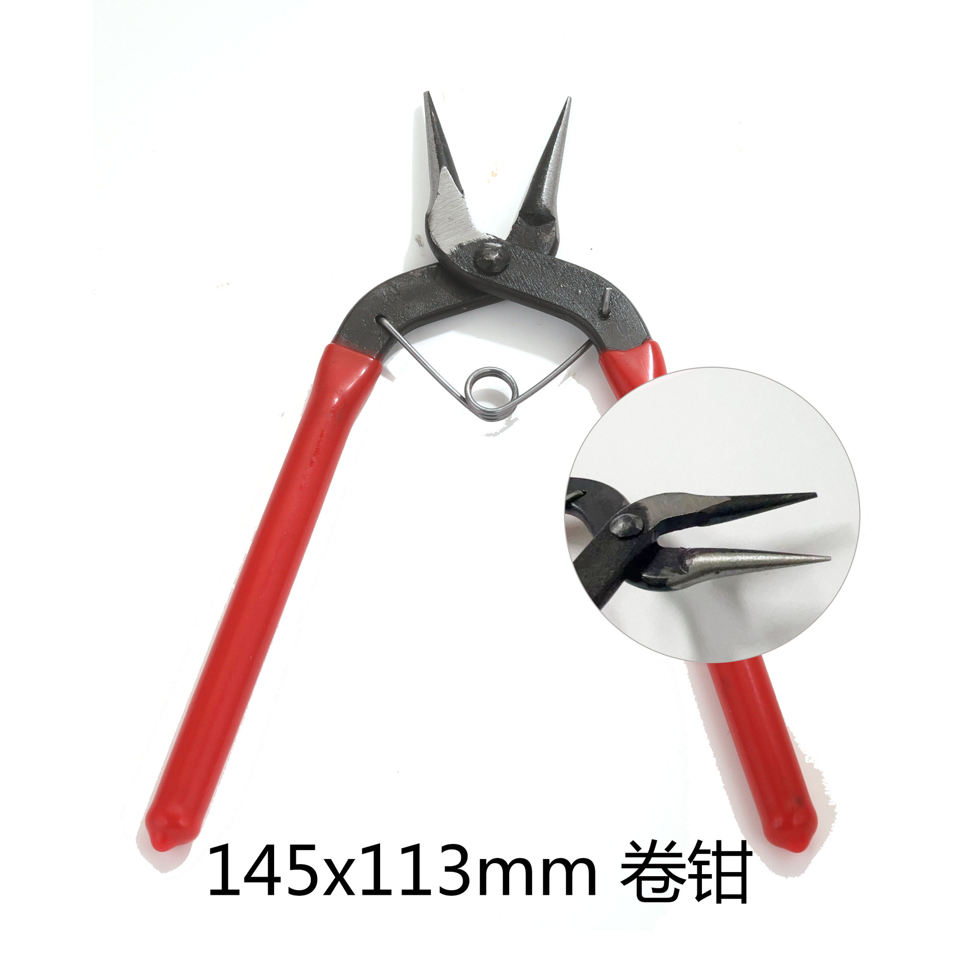 Pinzas hechas a mano bricolaje, pinzas de boca redonda con aguja curva, nuevas pinzas de punta fina de boca plana coreana, buena dureza, acero para muelles