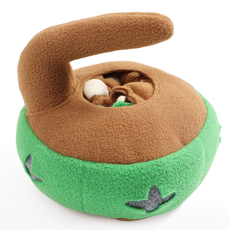Large Dog Curling Toys Pet Supplies Sniffing And Vocal Interactive Play Food Hiding Cute Pets Entertainment Toy_voghion.com