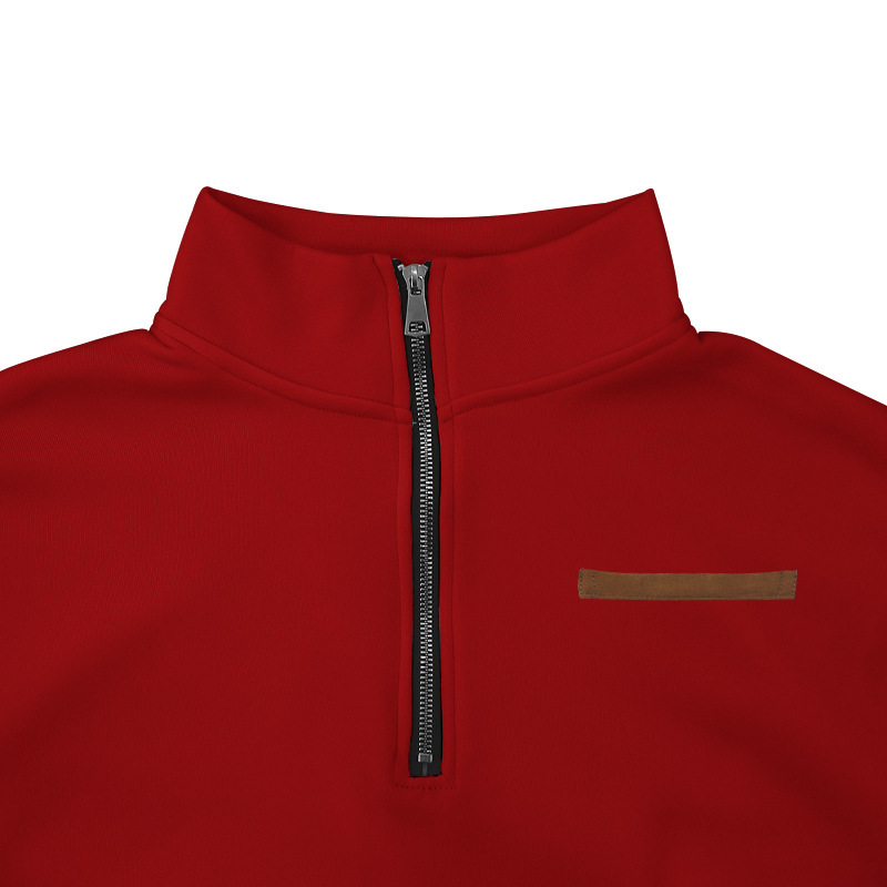 Men's Sweatshirt With Stand Collar And Half Zipper For Winter_voghion.com