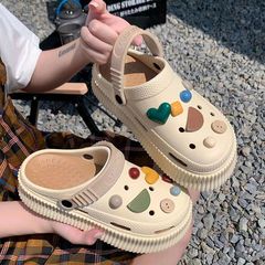 Stylish Summer Fashionable Internet-Famous Chunky-Heel, Closed-Toe Platform Sandals with Anti-Slip Design—Perfect for Beach and Outdoors