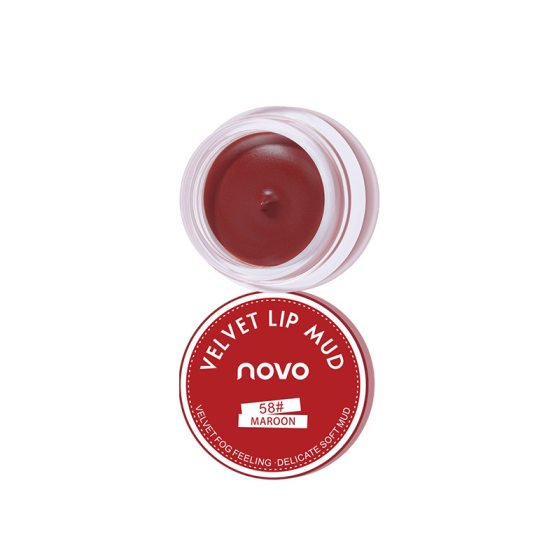 Makeup NOVO Jelly Canned Lip Mud Lip Glaze Women's Cup Matte Fog Face Cheap Student Plain White Lipstick