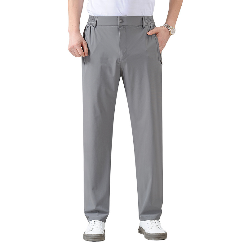 男性カジュアルパンツビジネスカジュアルパンツ男性垂直感ストレート男性夏タイプゆるい職業無料ロングパンツ