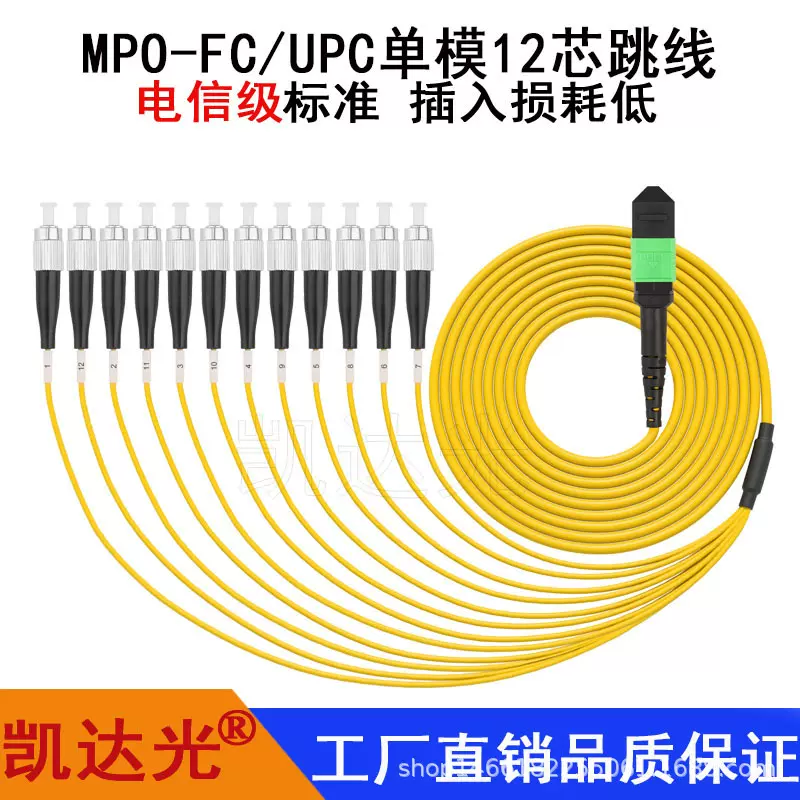 MPO-FC/SC/LC单模光纤跳线8芯12芯240G100G模块机房连接传输线