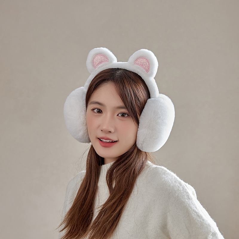 新しい秋冬の保温の耳のカバーの女子学生のぬいぐるみの髪飾りの耳のカバーのぬいぐるみの髪輪の耳の袋の耳の暖かい耳の帽子の耳のカバー
