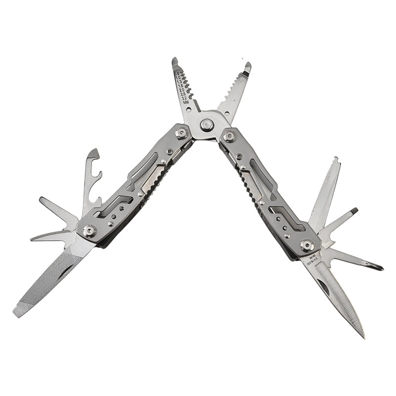 All-Steel Multi-Function Combination Vise Folding Pocket Knife Home Outdoor Emergency Tool Pliers_voghion.com