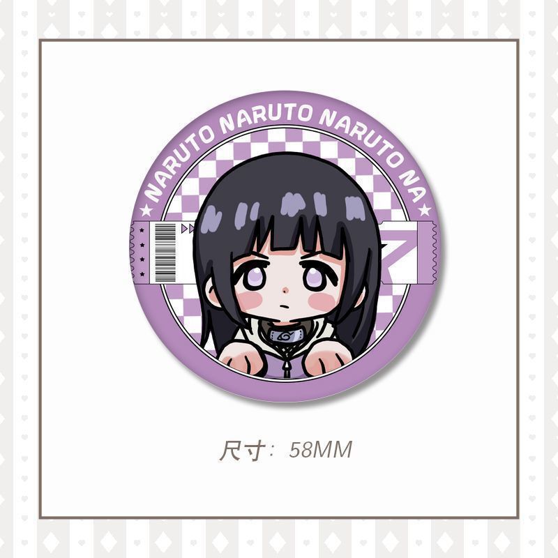NARUTO アニメバッジ カカシ サスケ 水門 ナルト アイラ ヒナタ 缶レーザー バー ジー 女性|undefined
