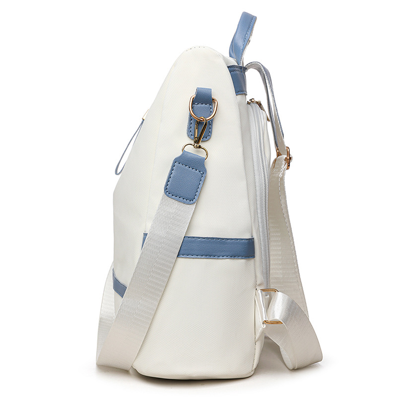 Mochila antirrobo para mujer 2024 nueva moda color de contraste mochila de gran capacidad ocio todo fósforo moda para mujer bolso al por mayor