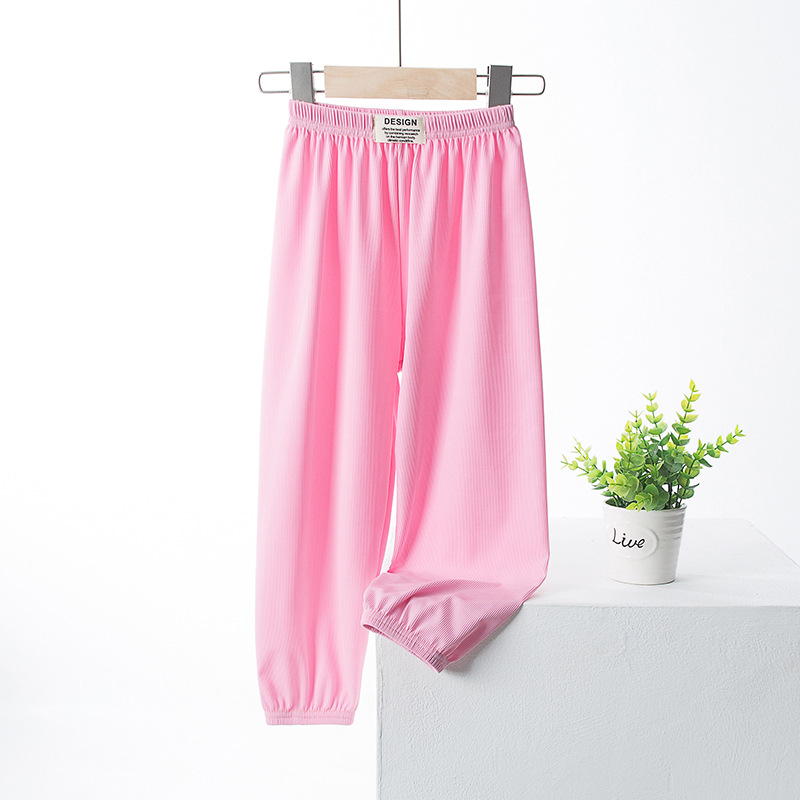2023 Verano nuevos Pantalones anchos para padres e hijos pantalones a prueba de mosquitos para madre e hija pantalones a prueba de mosquitos para niños medianos y grandes recortados para niños pantalones de aire acondicionado para hombres Pantalones deportivos