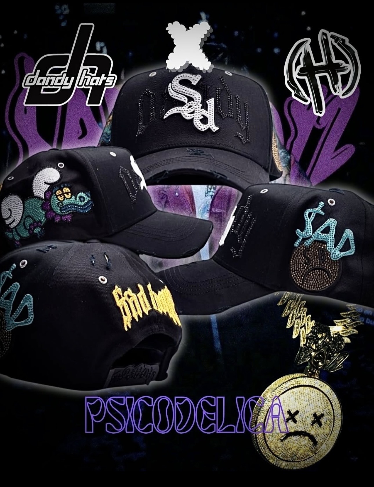 2025 explosión spot DANDY moda hip-hop tendencia gorra gorra de béisbol ajustable comercio exterior transfronterizo al por mayor