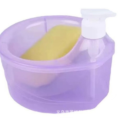 Desinfectante de manos de detergente de cocina transfronterizo presiona la esponja de la Caja de jabón para limpiar la Caja de almacenamiento automático de la Caja de jabón. image 10