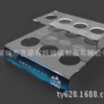 深圳厂家 制作亚克力八个圆孔酒水架 矿泉水 天纳水 纯净水展示架