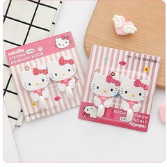 かわいいクリエイティブkittyドア後壁フック吸盤強力ビスコース無痕キッチン釘なしフック