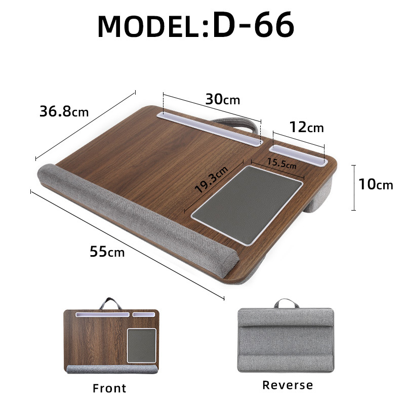 Mesa de regazo “lap desk” de madera, escritorio portátil para cama o sofá, ideal para ordenador portátil