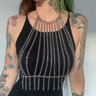 F5031Y Body chain European and American nightclubs wild sexy temptation many connected back body chain real shot