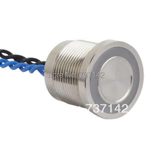 ELEWIND 19mm不锈钢金属IP68密封环形灯压电开关
