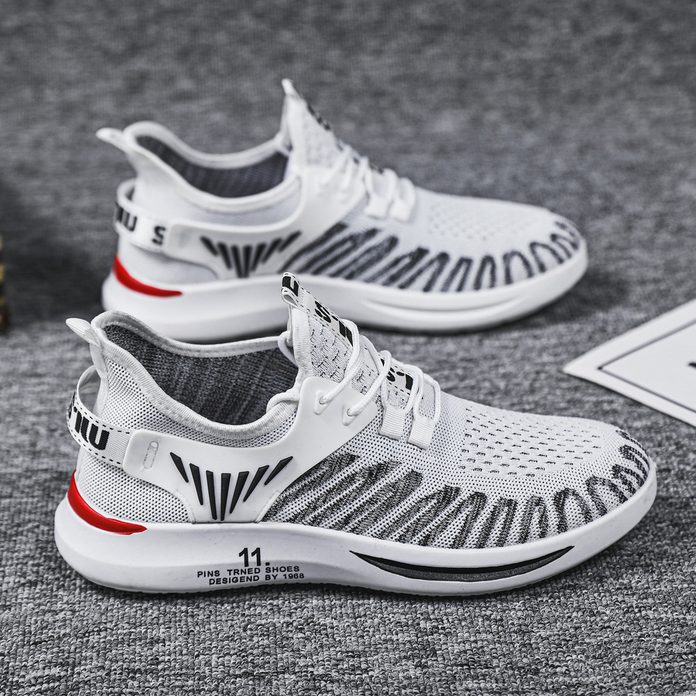 Scarpe da uomo Scarpe da tennis Scarpe da ginnastica Tessuto Mesh Assorbimento degli urti Calzature versatili e imbottite_voghion.com