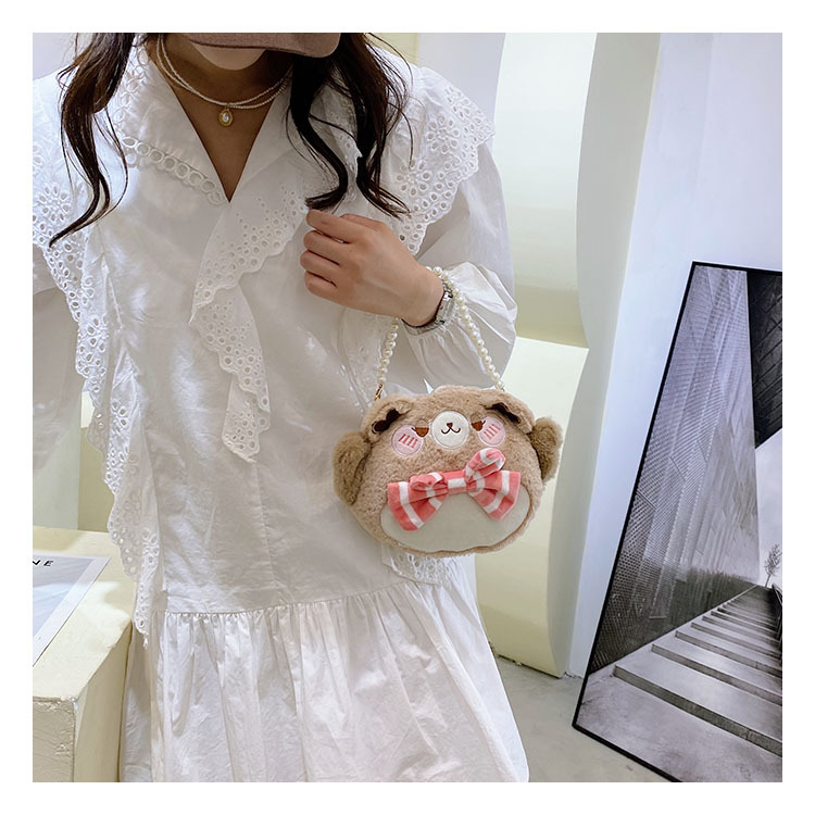 2022 New plush doll, cute Maneki Neko crossbody bag for girls, children's cartoon parent-child women's bag undefined