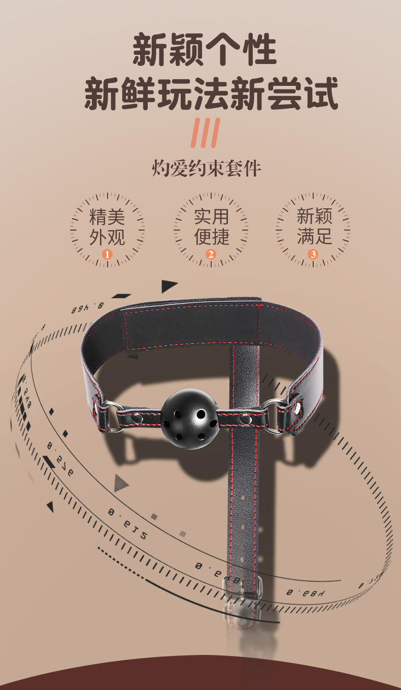 Adult Couple Flirting Props Set with Nipple Clamps, Handcuffs, Mouth Ball and Anal Hook — detail image 14