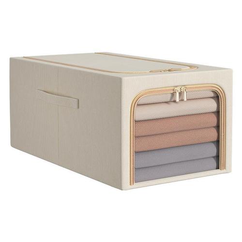 Steel frame storage box, deepened bedroom storage box, wardrobe organizing box, moisture-proof portable quilt clothing storage box