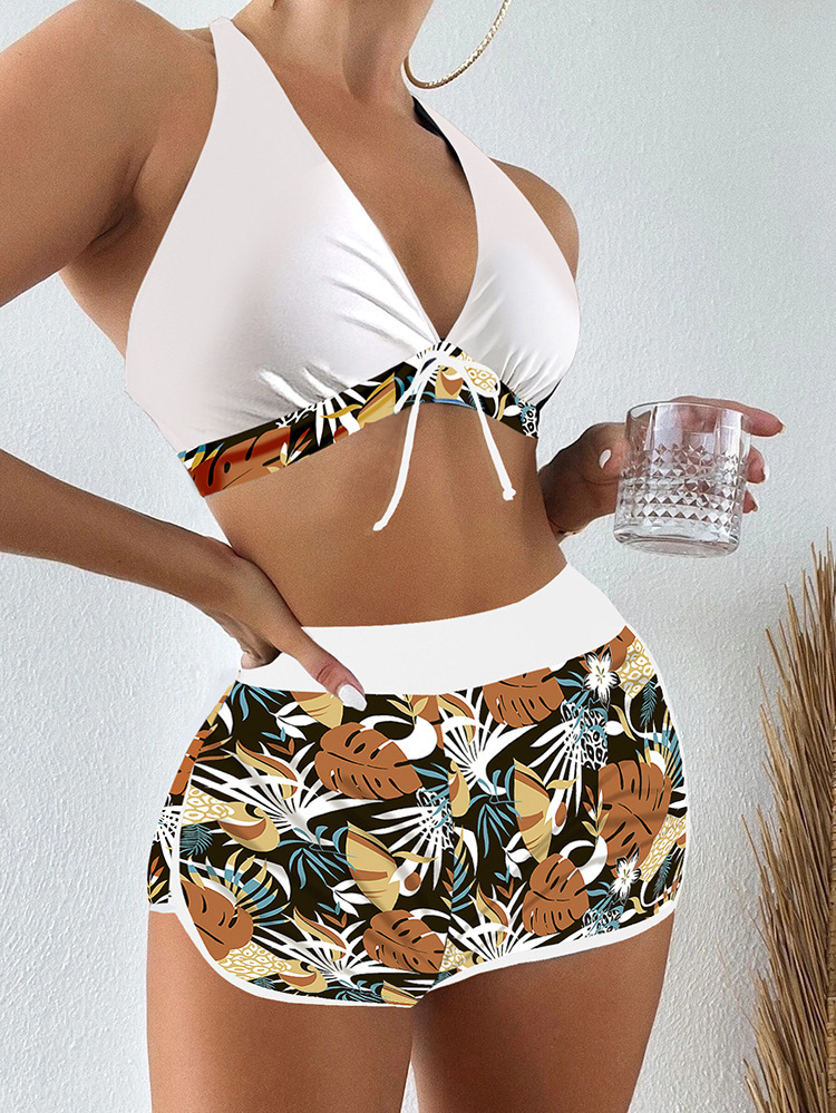 Mujeres Flor Juego De 2 Piezas Bikinis Traje De Baño display picture 5