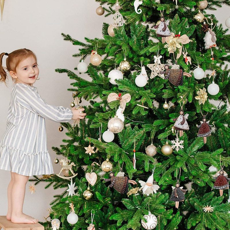 20 個クリスマスダンス天使装飾天使人形ペンダントダンス飛行天使ペンダントクリスマスツリー吊り下げ装飾品|undefined