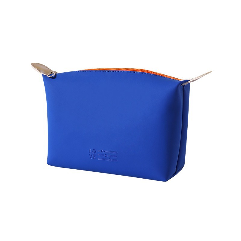 Bolsa de maquillaje estilo INS PU impermeable, gran capacidad, colores pastel