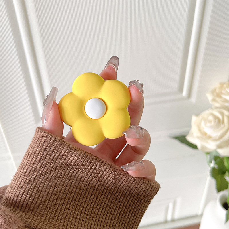 _0000_白支架-彩色磨砂花朵-黄色