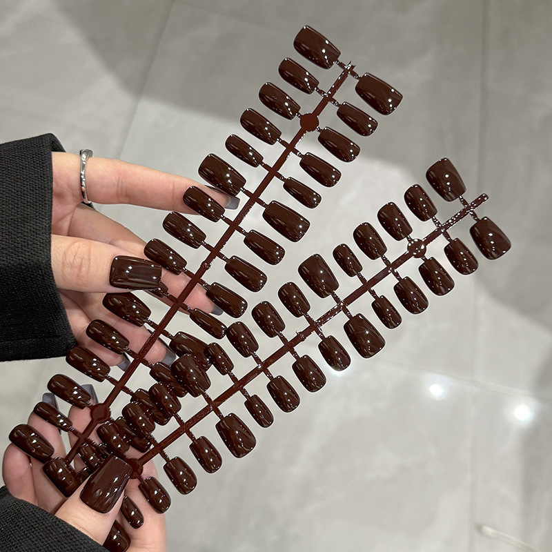 预制甲车厘子纯色甲油胶喷涂精品穿戴甲百搭显白轻奢高级感假甲片|undefined