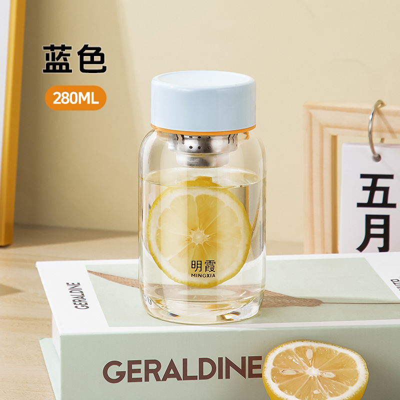Mingxia 単層高ホウケイ酸塩 INS スタイルガラスミニティーカップホームウォーターカップハンドル付き卸売カスタマイズ|undefined