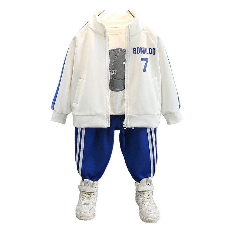Traje de ropa de otoño para niños 2024 suéter de primavera y otoño para niños deportes de dibujos animados suéter de bebé de dos piezas de moda
