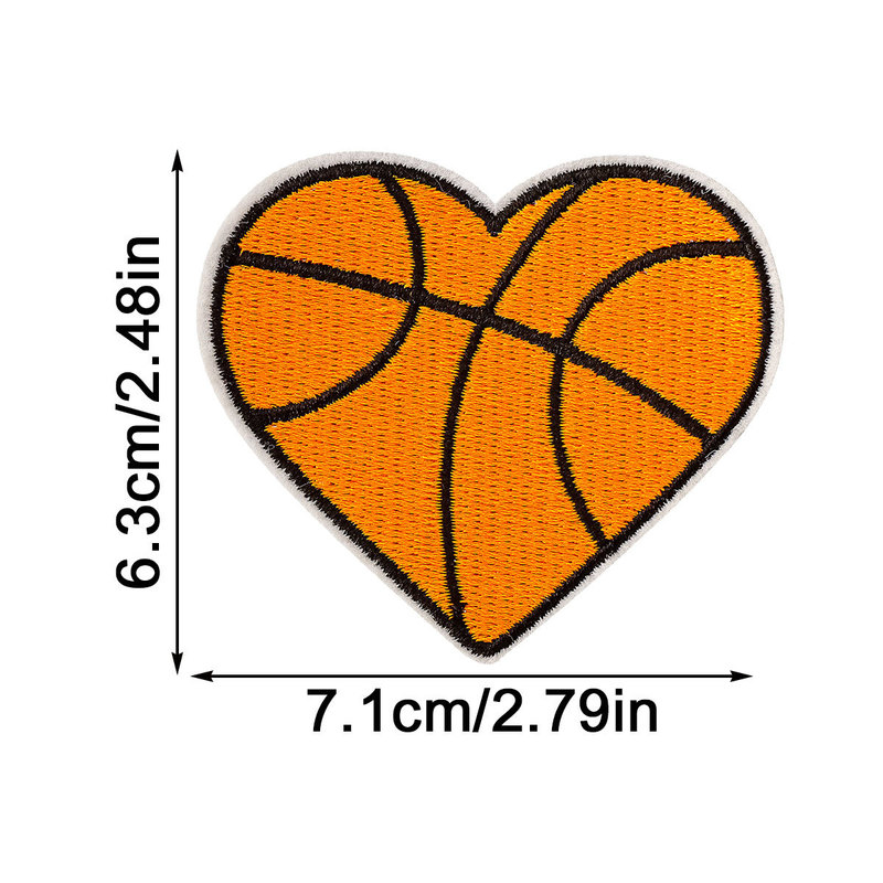 スポーツシリーズバスケットボール刺繍ステッカー衣類アクセサリーパッチステッカー縫製不要洗えるバックパック刺繍ステッカー炎ステッカー|undefined