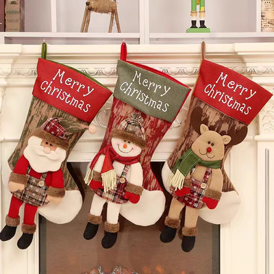 クリスマス装飾用品サンタクロース子供靴下クリスマスツリーペンダントクリスマス靴下プレゼント袋趙之李|undefined