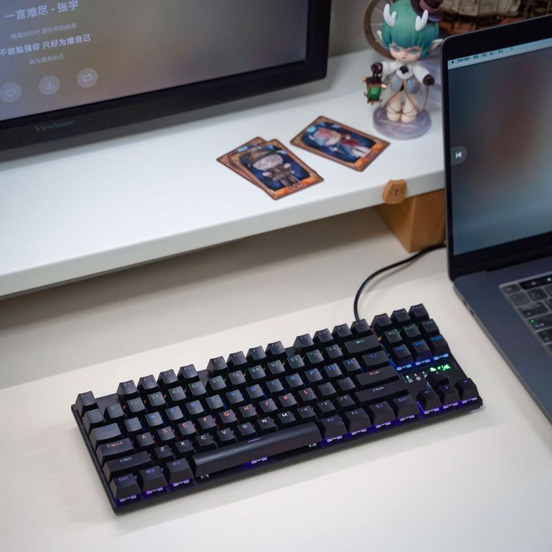 特別オファー卸売クロスボーダースポット Amazon Lingkey リアルメカニカルキーボード有線 87/104 キー発光緑紅茶軸|undefined