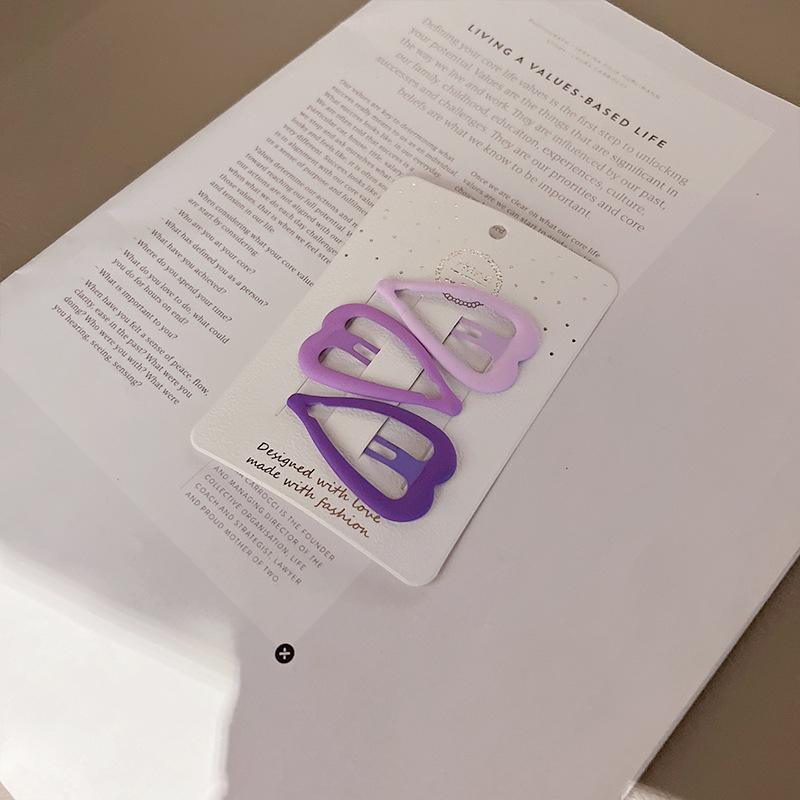 Nuevo clip helado de horquilla azul púrpura de niña horquilla rota clip BB de color degradado de estrella de cinco puntas de niña