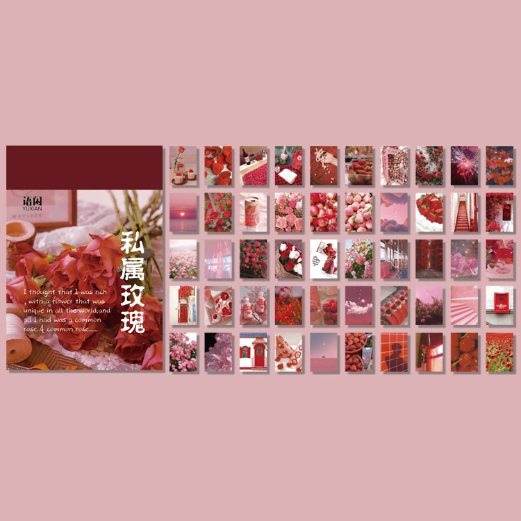 Paper Sticker Pack (Shijang) Scenic Mini DIY Decorative Stickers, 10 pcs, Assorted Designs