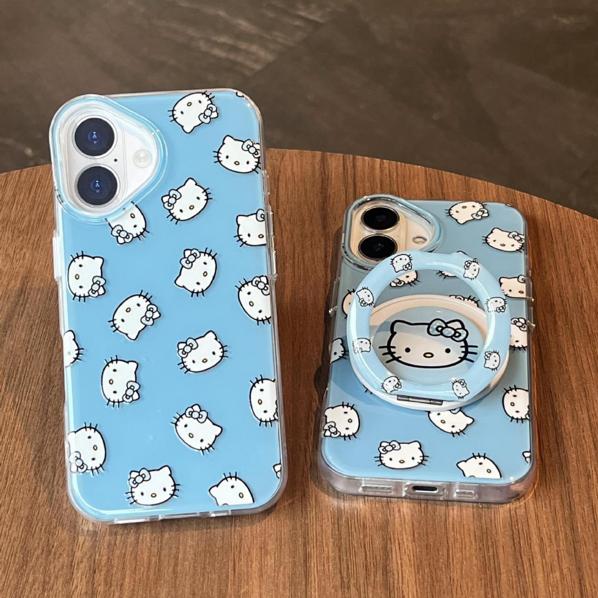 Línea de pantalla completa simple KT cat para Apple 15ProMax funda para teléfono móvil 16Pro Nuevo 14/13 Pareja 16PM